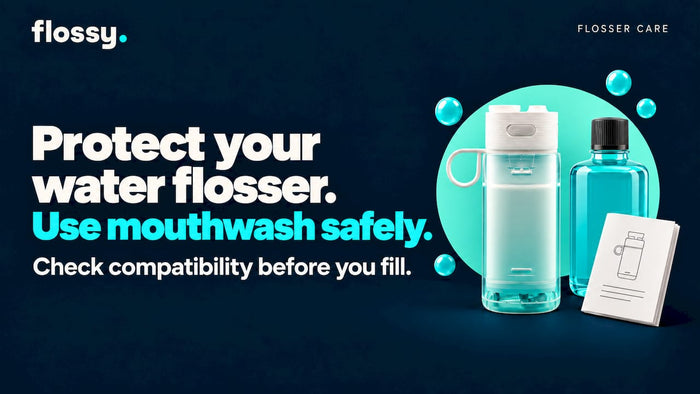 Decorative mouthwash and flosser safety title card