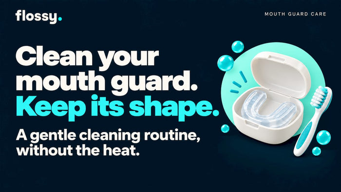 Decorative mouth guard cleaning title card