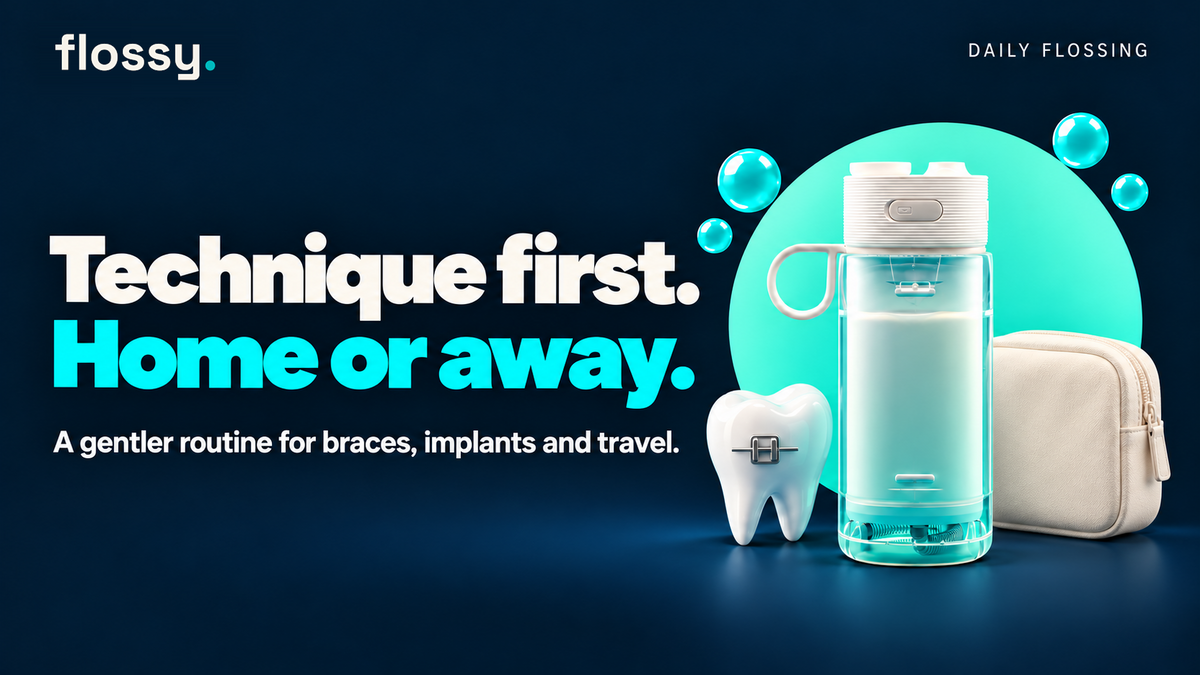 Technique First: Water Flossing for Braces, Implants and Travel
