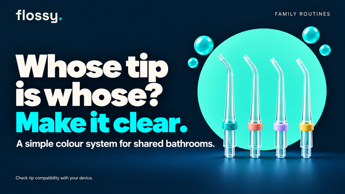 Colour-Coded Water Flosser Tips: Three Steps to Avoid Mix-Ups